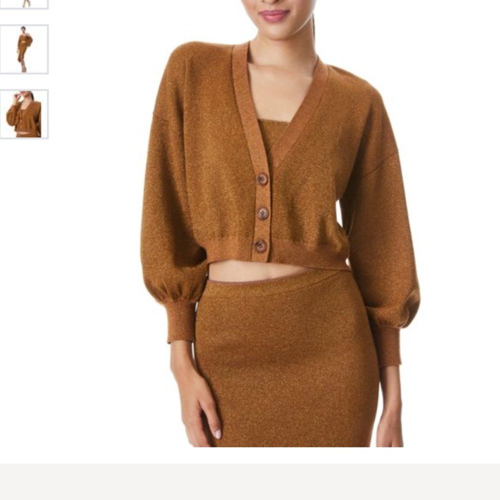 ALICE + OLIVIA V-Neck Sweater Size: XS Sweater Set READ